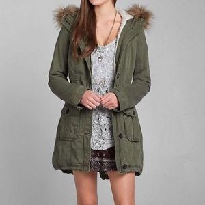Cozy Sherpa lined parka jacket